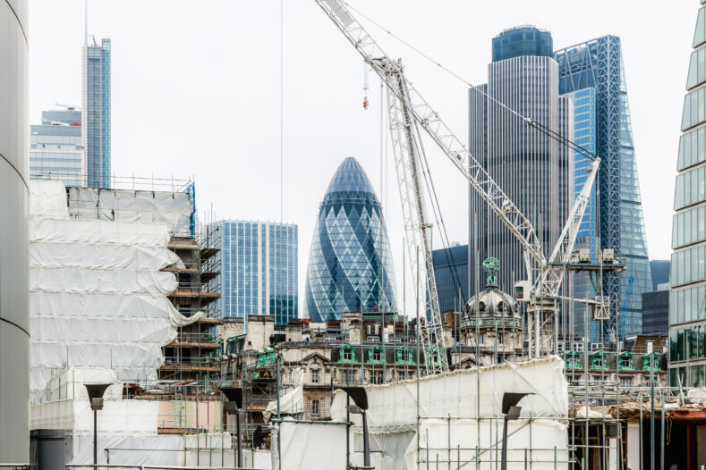construction site time lapse image in London